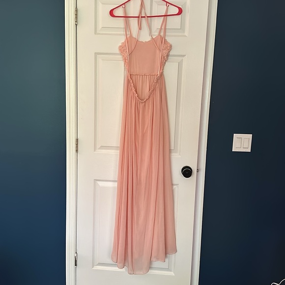 LULUS Exclusive The Prettiest Rose Light Pink Maxi Dress Size Small (never worn) - Picture 4 of 4